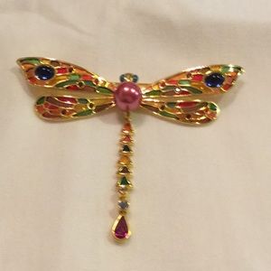 Old Joan rivers dragonfly pin